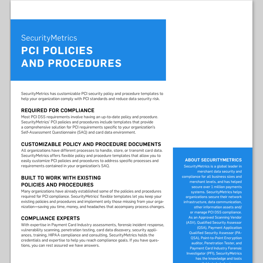 Pci Security Policy Template